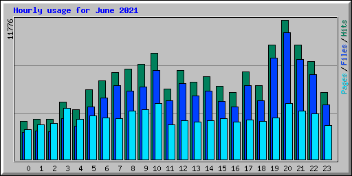 Hourly usage for June 2021