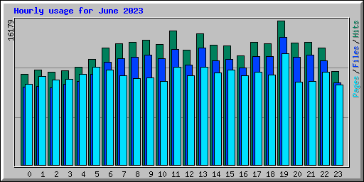 Hourly usage for June 2023