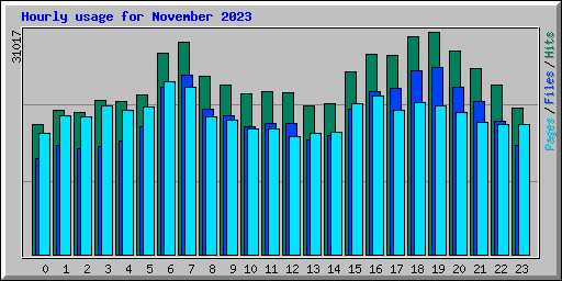 Hourly usage for November 2023