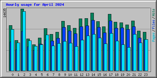 Hourly usage for April 2024